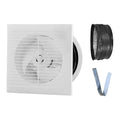 VEVOR Through-the-Wall Ventilation Fan， White Grille, 110 CFM, 6.8" Diameter Exhaust Fan Duct with 10-Inch Retractable Hose for Kitchen, Living & Laundry Room Workshop