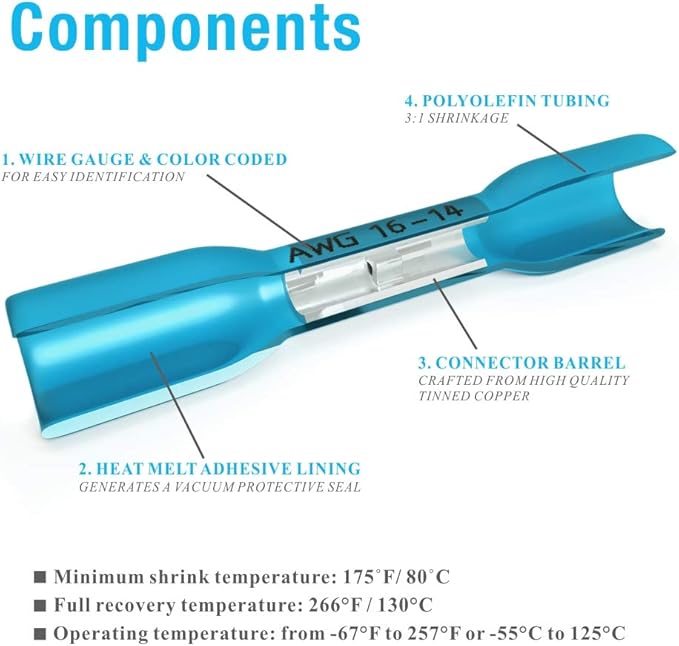 iCrimp Ratcheting Crimping Tools, Heat Shrink Connectors Crimper, AWG22-10 Wire Terminals Crimper Tool for Insulated Nylon Connectors and Electrical Wire Connectors