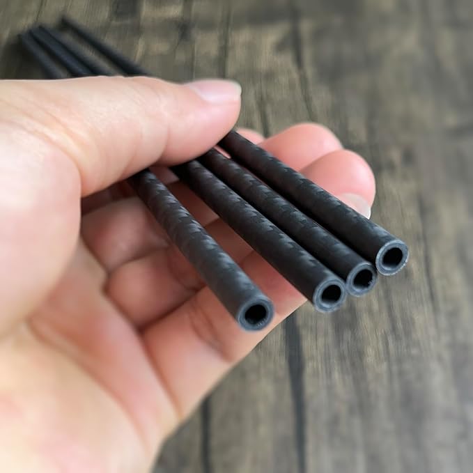 4pcs Carbon Fiber Tube 6mmx4mmx350mm,8/10/12/16/22/25/30mm Available, 3K roll Wrapped Twill Matte Finish.