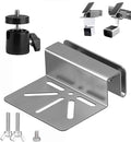 Pan-Tilt Gutter Mount for Eufy Cameras/Arlo Solar Panels, 360° Adjustable Stainless Steel Bracket, No-Drill Install, Weatherproof, Fits Eufy S220/C210/eufyCam 3/S330