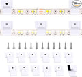 100 Pcs Outdoor LED Strip Light Mounting Clips Self Adhesive with Screws Mounting Holder, Cable Wires Organizer for 8mm to 10mm Width Rope Light Indoor Room and Outdoor