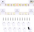 200 Pcs Outdoor LED Strip Light Mounting Clips Self Adhesive with Screws Mounting Holder, Cable Wires Organizer Clips for 8mm to 10mm Width Rope Light Clips Indoor Room and Outdoor