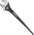 DURATECH 8-Inch Adjustable Construction Spud Wrench, Black Oxide Finish, CR-V Steel, SAE and Metric Scale Marked, Alignment Holes and Tail Crowbar Features