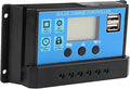 30A 12V 24V Auto Solar Controller, PWM Controller, LCD Display, USB Output 5V/2A, ABS Material