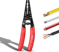 KATA Wire Cutter/Wire Stripper Tool, 8 Inch Dual NM Cable Stripper/Cutter Cuts Solid Copper Wire, Wire Stripping Crimper Plier Strips 12-14 AWG Solid Wire, 14-16 AWG Stranded Wire for Electricians
