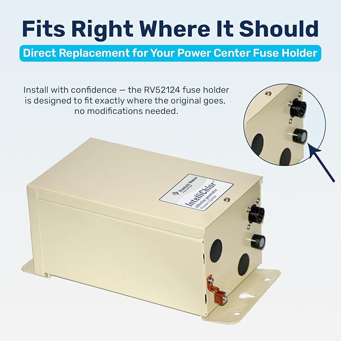 RV52124 Salt System Fuse Holder Replacement with 2 Fuses | Direct Replacement of 521248Z | Essential Pool Maintenance Accessory - Upgrade Your Pool's Performance Now!