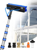 VEVOR Water Fed Pole Kit, 30FT Solar Panel Cleaning Pole with Extendable Handle, 180° Rotatable Brush Head & 65.6FT Hose, Household & Outdoor Window Cleaner Tool for Caravan Solar Panel Deck