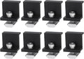 uxcell 8Pcs Solar End Clamp, 35mm Aluminum Adjustable Solar Panel Mounting Bracket Clamp Solar Mounting Z Bracket Clamps for Solar Panel PV Mounting System, Black