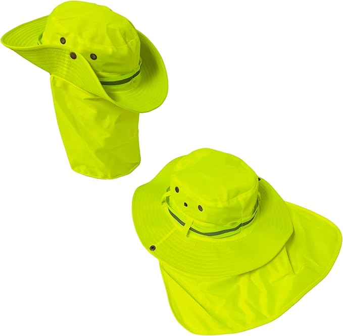 Packable and Adjustable Reflective Neon Boonie Sun Hat