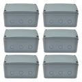 Nineleaf Waterproof Electrical Box,6PK Outdoor Junction Boxes, IP66 External Electrical Project Enclosure Box Grey,7 1/8" x 4 1/2 "x 4" inch(181x111x100 mm), for Outdoor Use