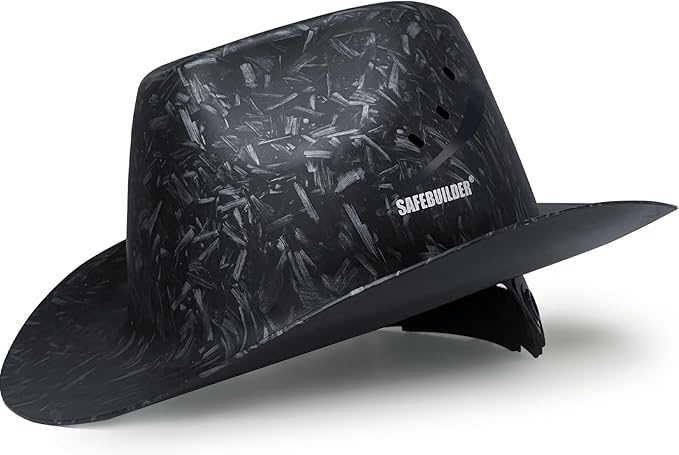 Cowboy Style Hard Hat Class C Safety Helmet Vented Full Brim Hard Hats Work Safety Helmet for Men and Women Outdoor,Industrial,Construction Head Protection- ANSI Approved