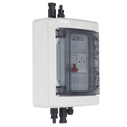 PV Combiner Box, Solar Disconnect Switch, Outdoor Breaker Box with DC500V 32A Circuit Breaker for Solar Panels System