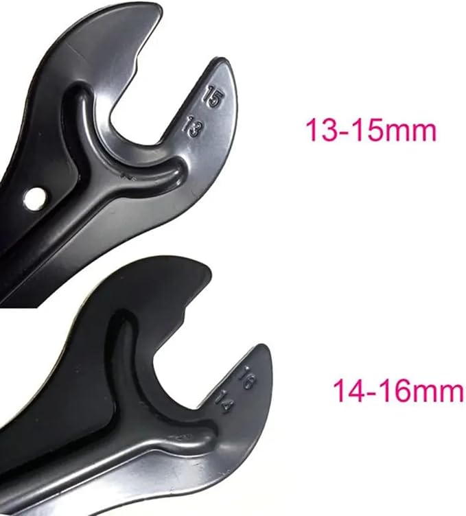 2 PCS Bike Cone Wrench Set Tool, Bicycle Wheel Hub Axle Nut Install Remover Cycling Spanner Hub Repair Removal Tool Black (Boy-Wrench13-16mm 2PCS)
