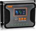 PowMr 80A PWM Solar Charge Controller, 12V 24V 36V 48V Auto, LCD Display and Dual USB Output, Fit for AGM, Gel, FLD, Lead-Acid and Lithium Battery【Update Version】