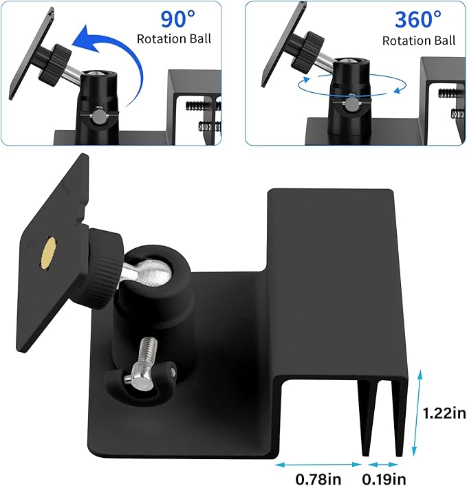 Gutter Mount Compatible with Solar Panel and Small Solar Panel, Adjustable and Sturdy Gutter Mount, Perfect Angle for Arlo/Eufy/Wyze Solar Panels, 2Pack