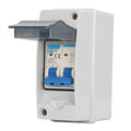 PV DC Disconnect Switch 63A 1000V IP65 Solar Isolator Switch with Transparent Cover DC Circuit Breaker for Solar System Household RV Outdoor Use