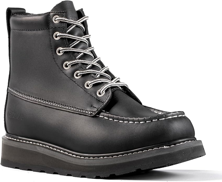 Men's SureTrack 6" & 8'' Leather Soft Toe Work Boot for Men, Welt Construction, Oil/Slip Resistant, Wedge Sole, Moc Toe Men's Work Boots, EH, 84994 & 86994