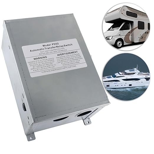 50 Amp Transfer Switch Automatic Transfer Switch for RV, Speedboats 120/240 VAC, 50 Amp, Automatic Transfer Relay Switch
