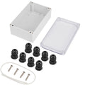 Junction Box 230x150x87mm, ABS Plastic DIY Electrical Project Case with Clear Cover IP65 Waterproof Dustproof Enclosure Grey (9.1"x5.9"x3.4"inch)¡­