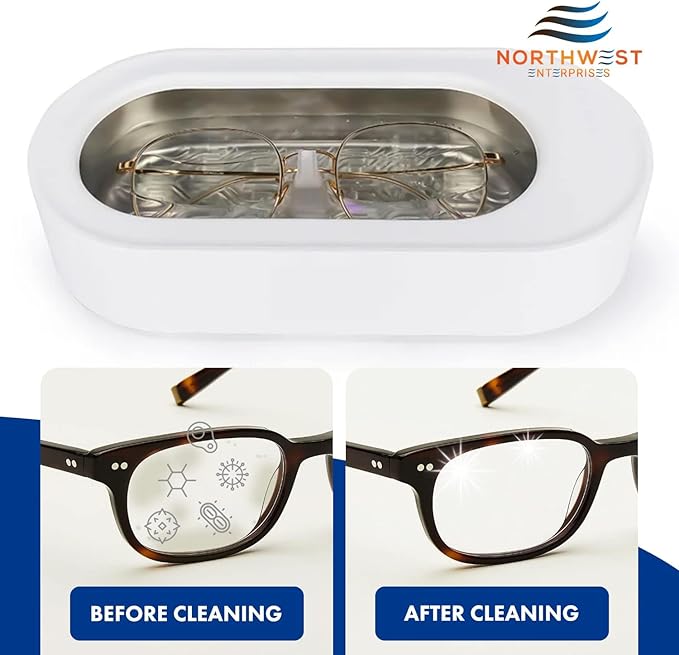NORTHWEST ENTERPRISES Ultrasonic Eyeglass Cleaner Solution. Concentrated Glasses Cleaner for use in Sonic and Ultrasonic Machines. (2)