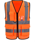 A-SAFETY 6XL 7XL 8XL High Visibility Safety Vest Reflective Multi Pockets BIG AND TALL Working Vest