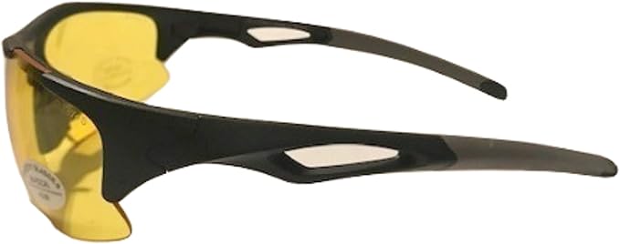 The Jackson Night Driving Bifocal Safety Glasses, Black/Yellow Lens + 2.50