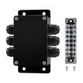 ABS IP67 Waterproof Dustproof Electrical Junction Box, with 15A 600V Barrier Terminal Cable Connector, 3 in/3 Out Power Junction Box（3.93 * 2.67 * 1.96in）