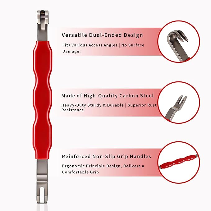 4 Piece Automotive Electrical Disconnect Pliers Set for Cars - Electrical Plug Connector Removal Tool, Connector Separator and Hose Clamp Pliers Set