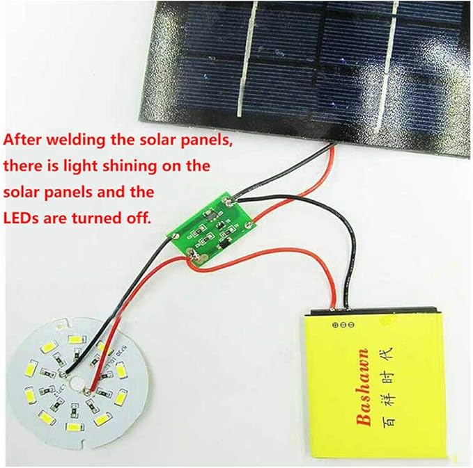Acxico 3Pcs Solar Charge Controller Board Lithium Battery Charging Controller Auto ON/OFF Light Control Switch For DIY Street Lights Garden Lights