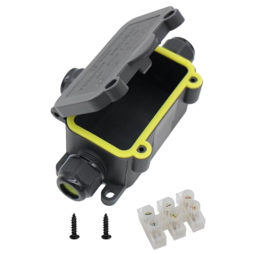 MAKERELE Open Splice Boxes Clamshell-Type IP68 Small Outdoor Junction Box Waterproof Electrical Underground Cable Line Wires Power Cord Connector Protection Maximum Inner Diameter 8mm