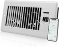 Super Quiet Register Booster Fan for 6" x 10" Register Holes, Smart Register Vent with Dual Intelligent Thermostat and WIFI App Control, Heating Cooling AC Vent Fan (White)