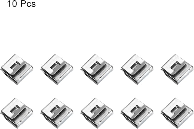 HARFINGTON 10pcs Trailer Frame Wire Clips 21.6mm Length Solar Panel Wire Clip Stainless Steel Trailer Wiring Clips Double Wire Cable Clamps for Boat Trailer Fishing Boat Cable Organization