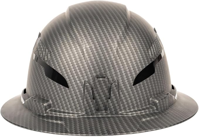 Klein Tools 60626 Hard Hat, Vented Full Brim Premium KARBN Design, Type 1 Class C Hard Hat, 4-Point Ratchet Suspension