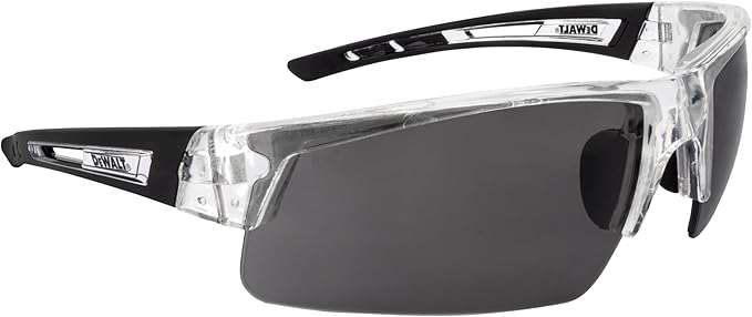 DEWALT DPG100T-2D Crosscut® Safety Glasses - Translucent Half Frame - Smoke Lens - ANSI Z87.1+ - 1 Pair