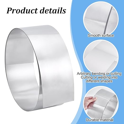 PH PandaHall 78.7" x 4" Aluminum Flashing, 0.5mm Metal Strip Sheet Metal Foil Roll Sheet Strip Aluminum Roof Panels Aluminum Sheet Foil Strips for DIY Craft Sealing Door Window Repair Garden