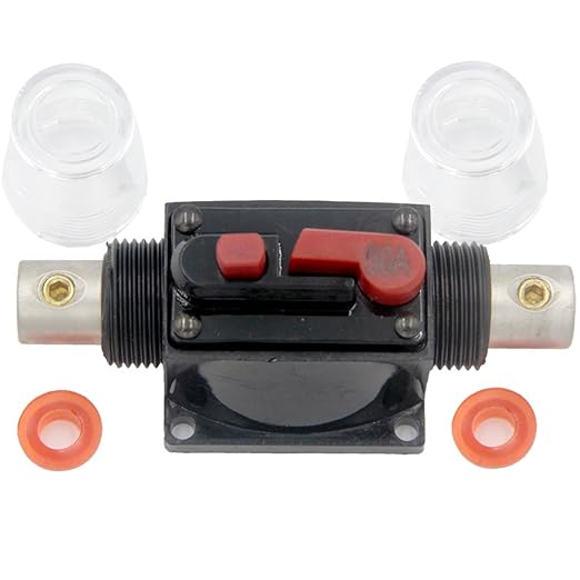 ZOOKOTO 50 Amp Circuit Breaker with Manual Reset Fuse Holder Solar Panel Fuse for Auto Car Marine Boat Stereo Switch Audio Inverter System Protection