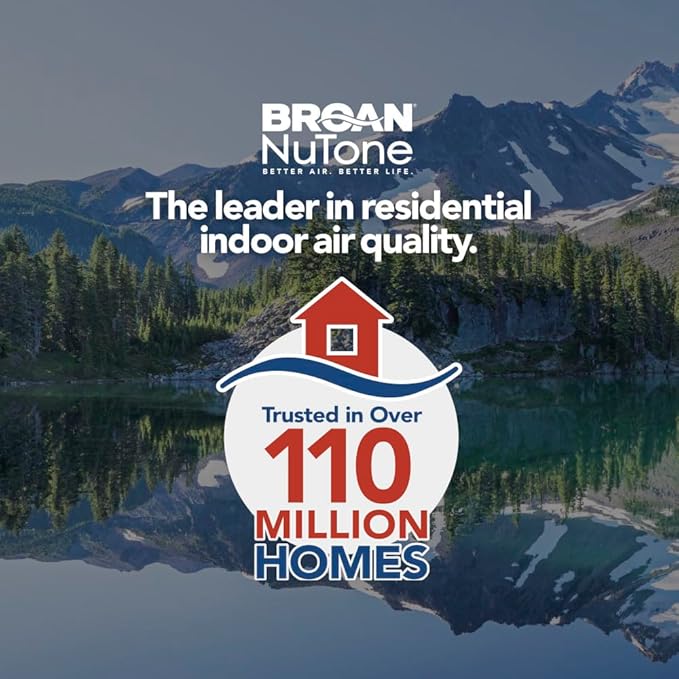 Broan-NuTone® Roomside Series Humidity Sensing Bathroom Exhaust Fan w/LED Light, 80 CFM, ENERGY STAR®