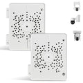 (Universal PTZ Camera Junction Box) Security Camera Bracket Outdoor, Plastic Waterproof Mount Bracket Hide Cable Junction Box Compatible with All PTZ Cameras (2 Packs)