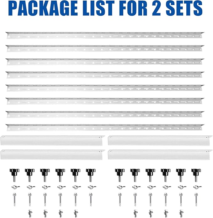 Solar Panel Mount Brackets, 2 Sets 45 inch with Foldable Tilt Legs, Suitable for 2-4pcs 180 200 300 400 500 Watt Solar Panel, Adjustable Mounting Brackets for Roof, RV, Boat, and Off-Grid