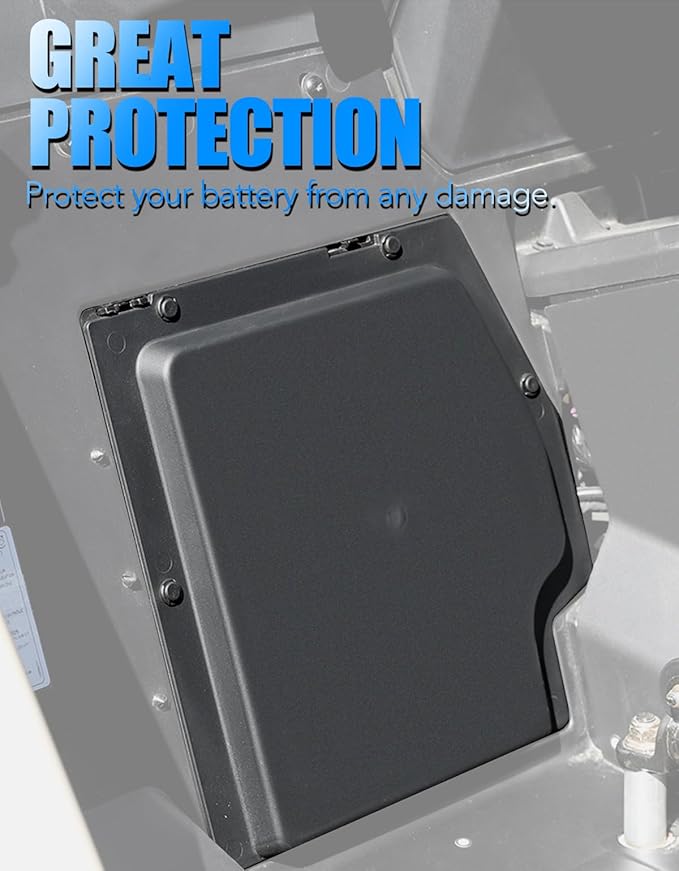 A & UTV PRO Battery Cover Kit for Can Am Maverick X3 MAX 2017-2025 All Models, Plastic Battery Cover Plate Accessories, Black, 1PC