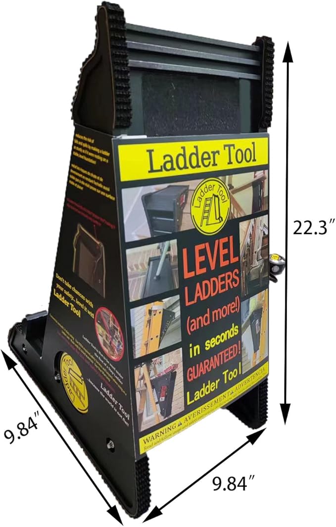 Ladder Leveler,Ladder Jacks,Ladder Stabilizer Tool with Storage Easy to Use for All Surfaces and Uneven Ground