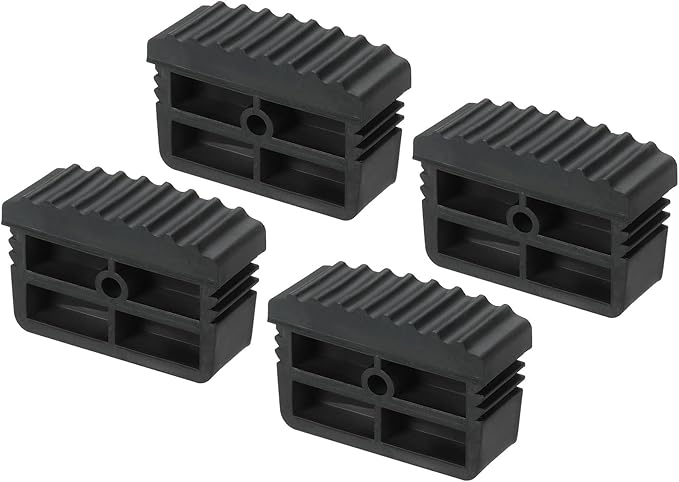 PATIKIL Ladder Feet, 4Pcs Non Slip Extension Ladder Foot Rubber Pads Cover Security Bumpers Replacement for Ladder Protection, Black