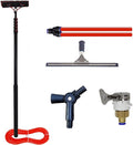 Extendable Water Fed Solar Panel Cleaner, 10.8M Solar Panel Cleaning Equipment, 55Cm Water Fed Telescopic Brush for Cleaning Photovoltaic and Solar Panels Black,B,Brush 55cm,3.6m / 12ft