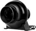 iPower 4 Inch 195 CFM Inline Duct Ventilation Fan Air Circulation Vent Blower for Grow Tent, 4", Black
