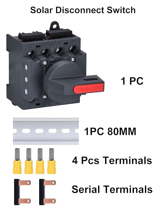 DIHOOL Solar Disconnect Switch,32 Amp DC1200V 4P Isolator