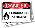 (2 pack) Danger Flammable Storage Cabinet Label, 7 x 10 Size, Flammable Storage Sign, Stickers, Decals. for Safety Cabinet, Locker, box, Room.