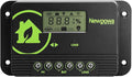 Newpowa 20A PWM Solar Charge Controller 12V/24V Compact Design LCD Display Off Grid Solar Panel Adjustablefor AGM, Gel, Flooded and Lithium Battery