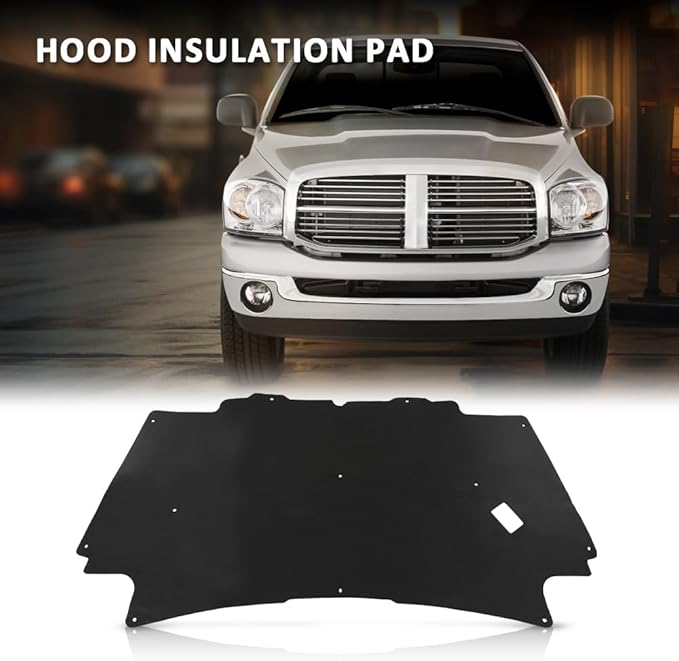 G-PLUS Hood Insulation Pad with Clips Compatible with 2002-2008 Dodge Ram 1500 Gas Only, Not for Diesel