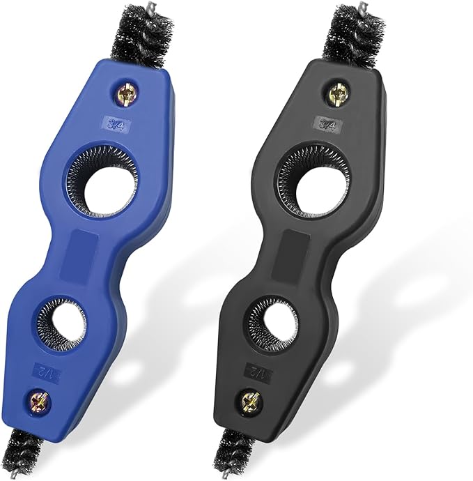 Battery Terminal Cleaning Brush, 4 in 1 Anti-Corrosion Car Battery Cleaner, Vehicle Battery Terminals Machine Parts Cleaning Tool for Auto Marine, Universal Car Accessories (Black+Blue)