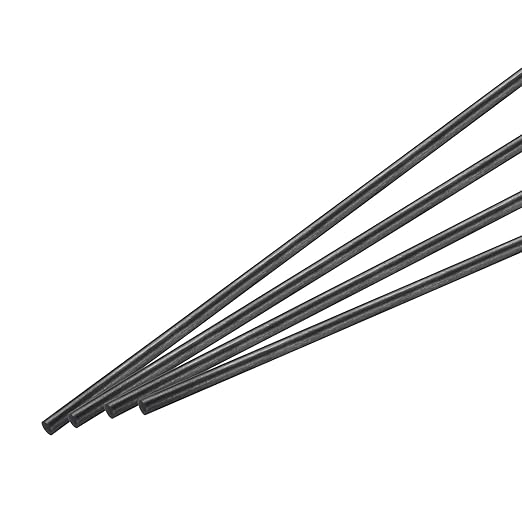 MECCANIXITY Carbon Fiber Rod, 3mm x 150mm Carbon Rod Bar for RC Airplane DIY Craft Kite Wing Tube Quadcopter Arm Repair Pack of 4